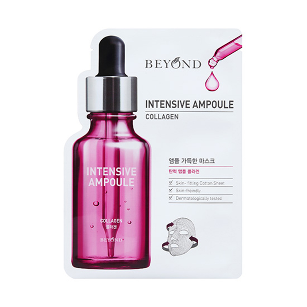 Intensive essence. Collagen Ampoule Lifting face Mask. Collagen Beyond. Beyond корейская косметика. Ампульная маска bor-Tox Ampoule Mask.