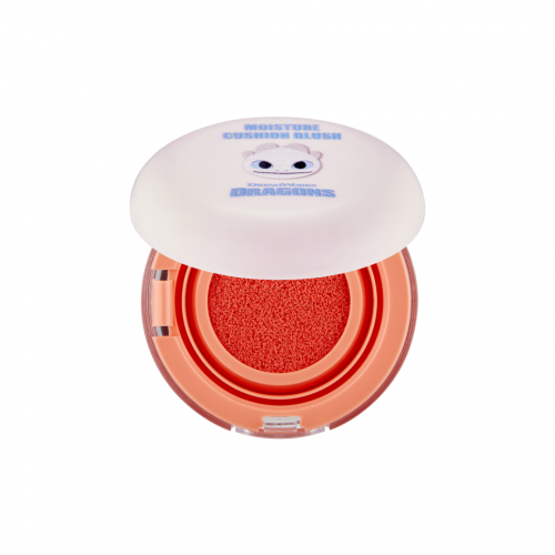 THE FACE SHOP x How to Train Your Dragon fmgt Moisture Cushion Blusher 8gm (3 Shades) - Cream Blush for Naturally Flushed Dewy Skin 03 Coral