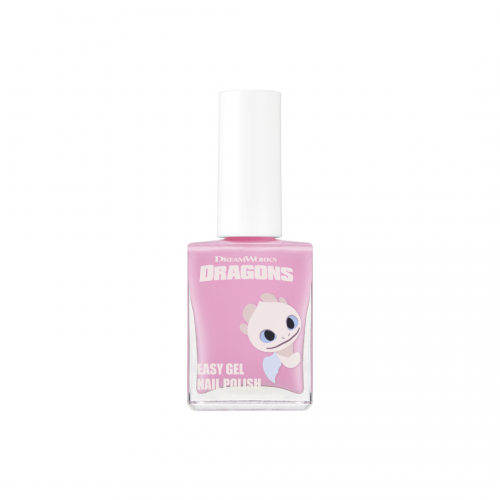 THE FACE SHOP x How to Train Your Dragon Easy Gel Nail Polish 10ml - Gel Nail Color with Pastel Tones 01 Pink Dragon