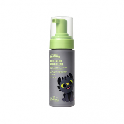 THE FACE SHOP x How To Train Your Dragon Dr Belmeur Amino Clear Bubble Foaming Cleanser for Acne-Prone Skin 150ml - Non-Stripping Foaming Cleanser