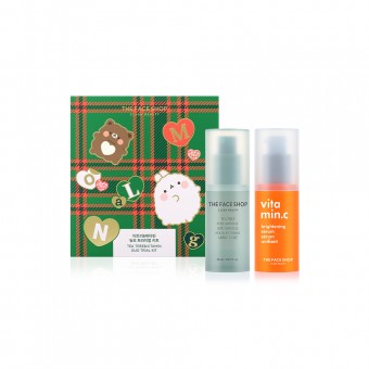 THE FACES SHOP x MOLANG Vitamin Brightening Serum & Tea Tree Pore Serum Mini Duo 20ml x 2