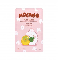 THE FACE SHOP x MOLANG Real Nature Face Mask 10pcs (2 Flavors) - Aloe